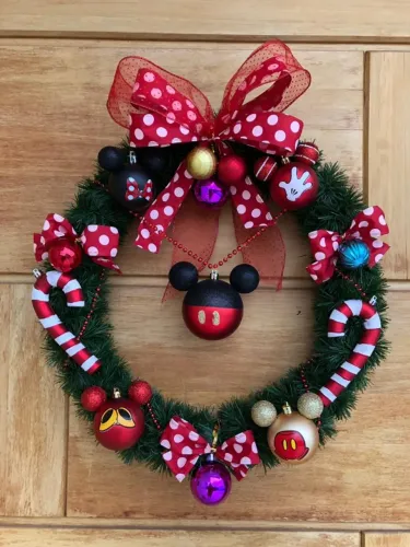 guirlanda de natal mickey e minnie