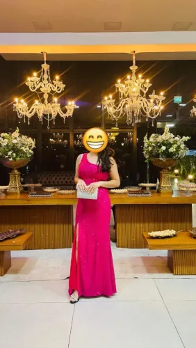 Vestido de paetê rosa