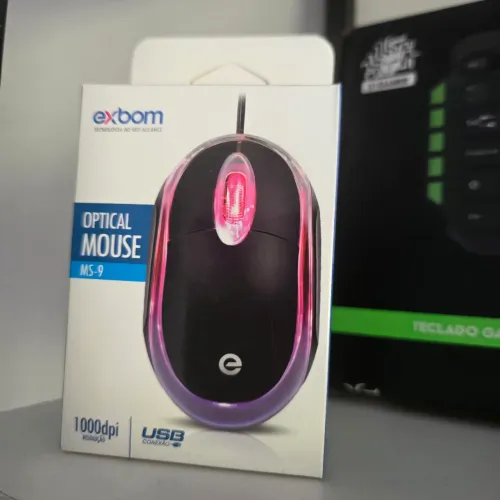 Mouse básico com fio para computador e notebook, Pc Gamer *Novo - Desktop, Windows 10, 11