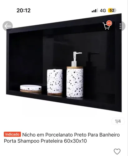 Nicho de embutir em porcelanato para banheiro