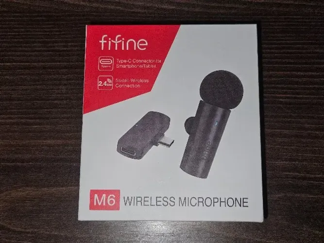 MICROFONE DE LAPELA FIFINE M6 WIRELESS USB C PARA CELULAR E PC
