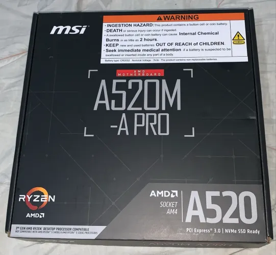 Vendo Placa mãe MSI A520M-A PRO.