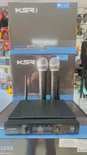 Microfone sem fio duplo UHF KSR