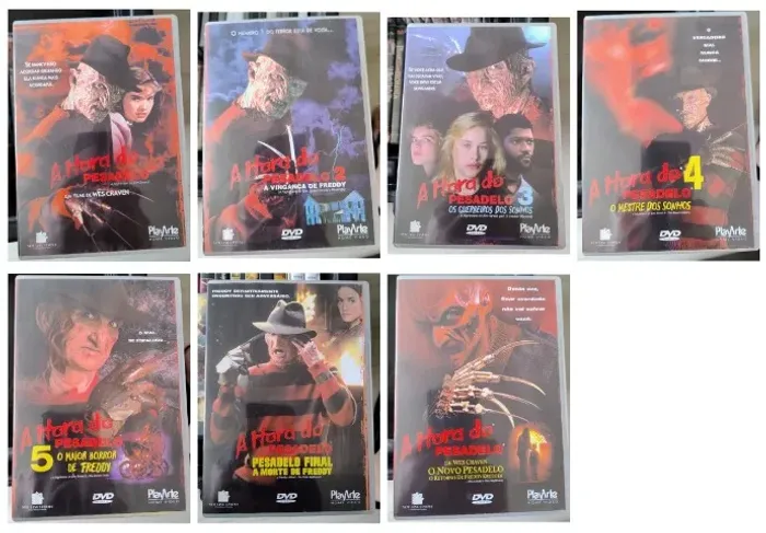 Coleção A Hora do Pesadelo 7 DVDs Originais - Freddy Krueger 1 ao 6 + Novo Pesadelo