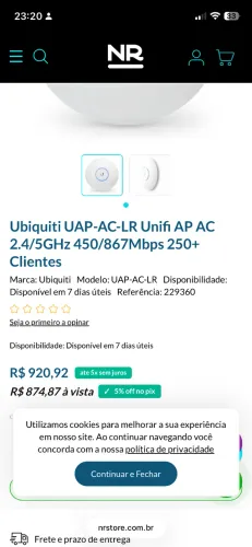 Ubiquiti UAP-AC-LR UniFi AP AC Long Range 2.4/5GHz - Usado