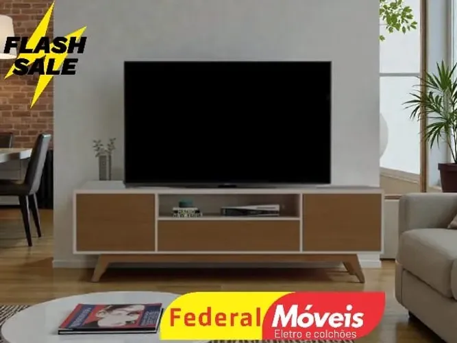 Rack de TV OFF WHITE  DE ATÉ  70" CAMPEÃO EM VENDAS 