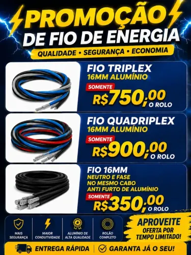 Fio 16 mm alumínio