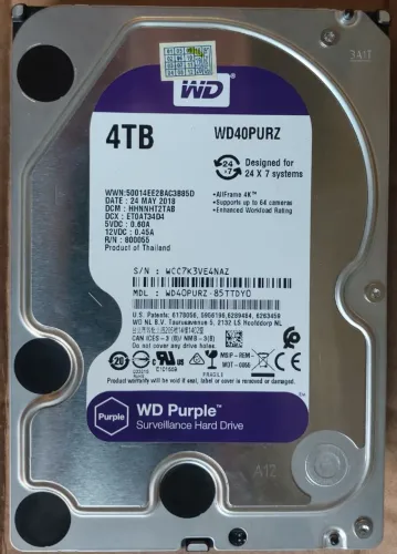 Disco Rígido HD Purple 4TB intelbras