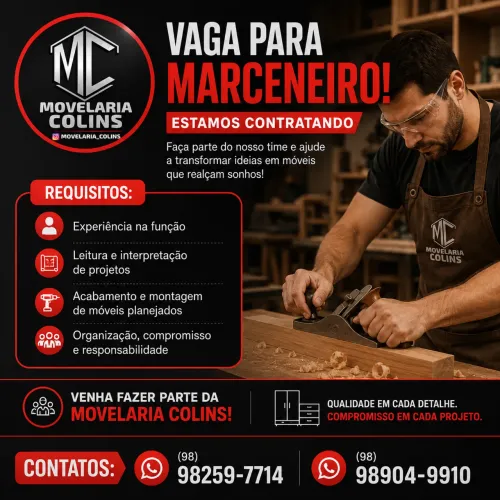 Vagas para marceneiros