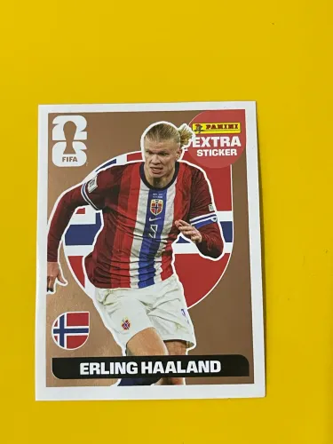 Figurinha ?Extra Legend Bronze" do jogador Erling Haaland.