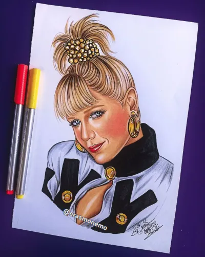 xuxa rainha caricatura a4 desenho