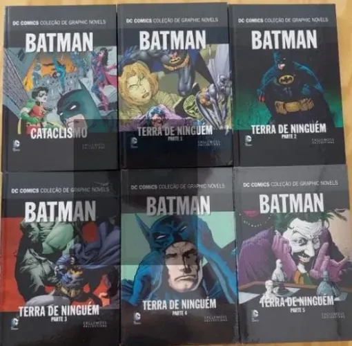 BATMAN CATACLISMO+TERRA DE NINGUEM VOL. 1-5 COLEÇÃO COMPLETA DC EAGLEMOSS RARÍSSIMA