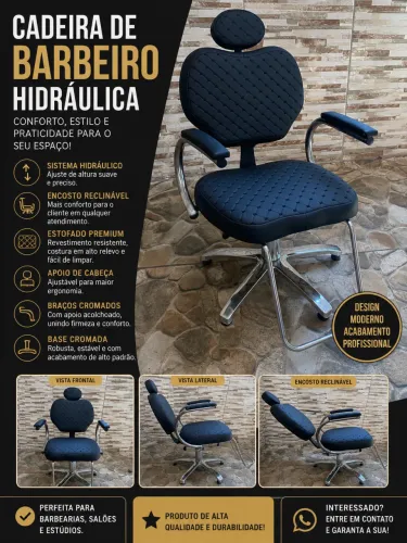 Cadeira de barbeiro hidráulica