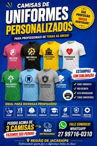 Camisas personalizadas para uniformes