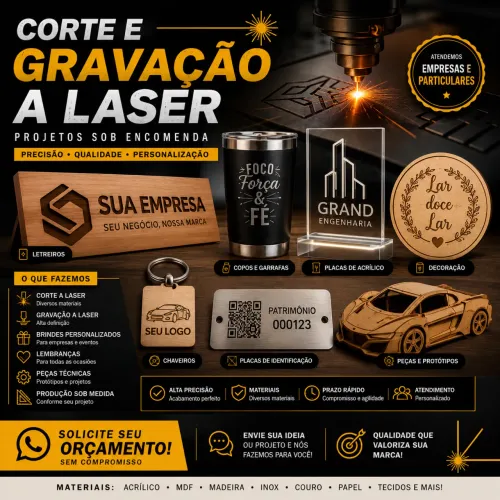 Corte e Gravação a Laser Personalizado