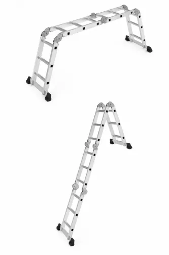 Escada Aluminio Articulada 4x3 12d Multifuncional Mor Cor Cinza
