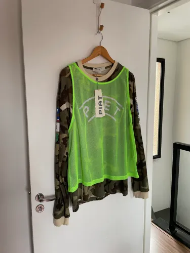 Camiseta Piet Manga Longa Camo