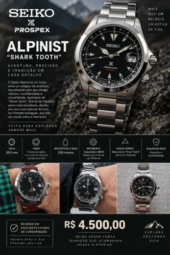 Relógio Seiko Prospex Alpinist - Shark Tooth