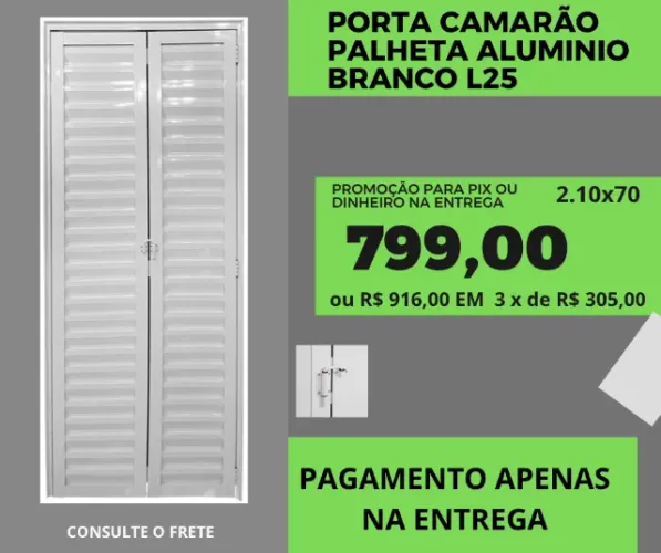 porta camarão palheta branca aluminio l25
