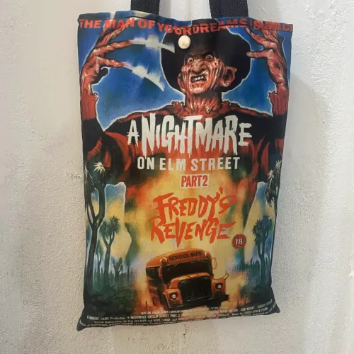 Sacola Bolsa Ecobag Freddy Krueger A Nightmare on Elm Street 2 A Hora do Pesadelo