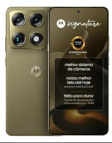 Motorola Signature 512GB seminovo troco em iPhone 16 Pro Max 