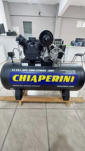 Compressor de ar 200L 3hp 175psi Chiaperini - Novo/Loja