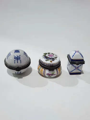 Caixas de Porcelana - porcelain art 3 unidades