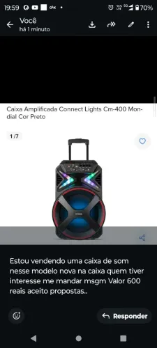 Caixa de som amplificada de 400w mundial