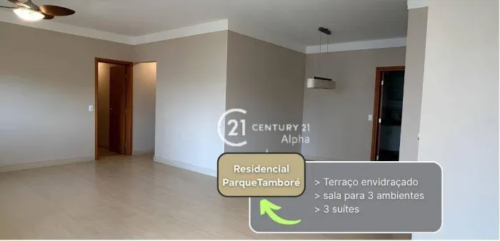 Apartamento com 3 dormitórios para alugar, 139 m² por R$ 10.000,02/mês - Residencial Tambo
