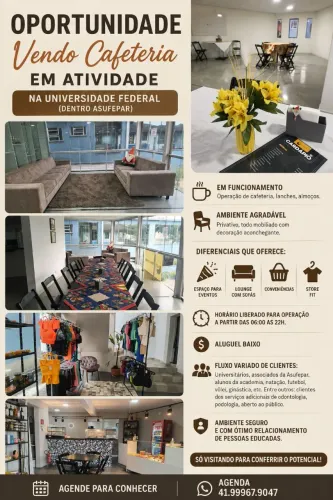 Comércio de cafeteria e almoço
