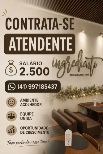 Contrata-se atendente