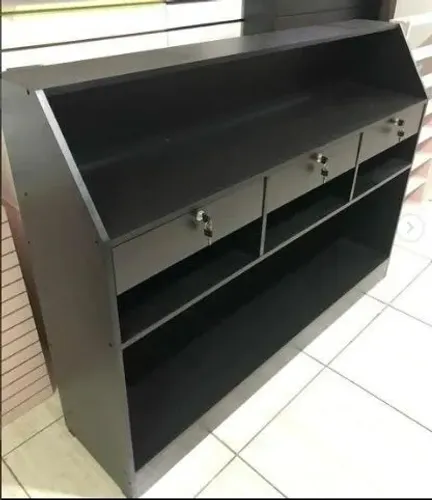 BALCÃO CAIXA ATENDIMENTO MDF NOVO