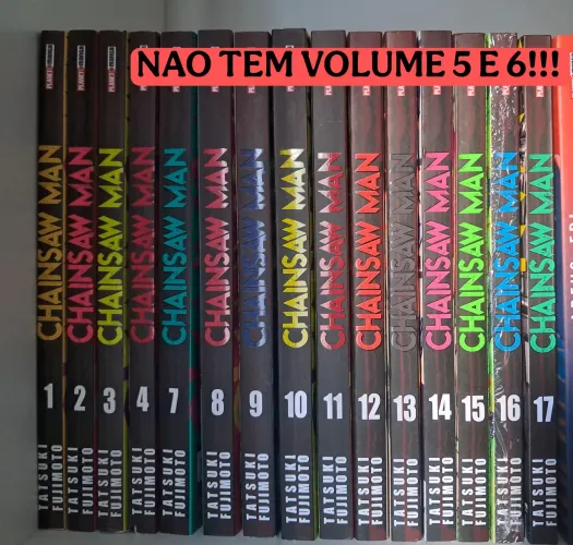 Chainsaw Man Mangá Sem Volume 5 e 6 (Volumes 1 a 4) - (7 a 17) NÃO VENDO SEPARADO 