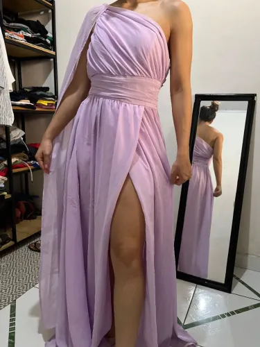 Vestido Festa Luxo Lilás