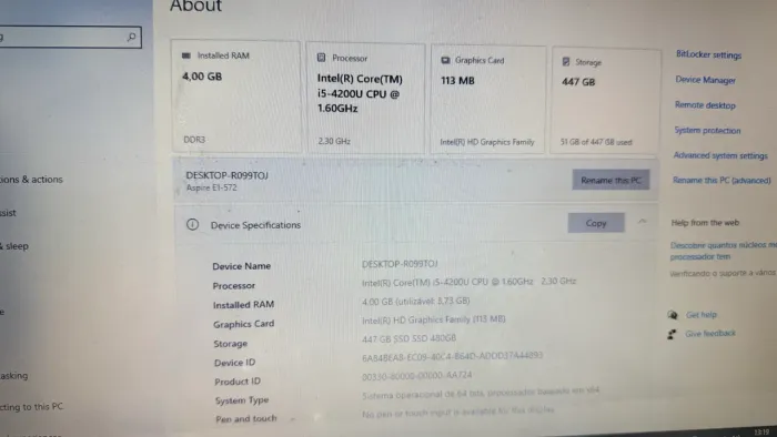 Notebook Acer 