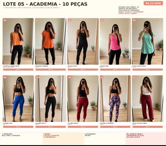 ? BARBADA! QUALQUER ROUPA POR R$15 ? ? 30 PEÇAS
