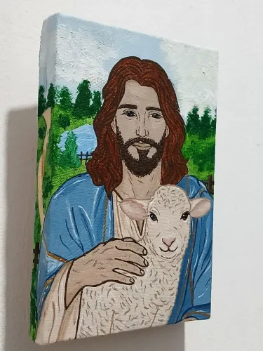 PINTURA DE JESUS - QUADRO ARTESANAL
