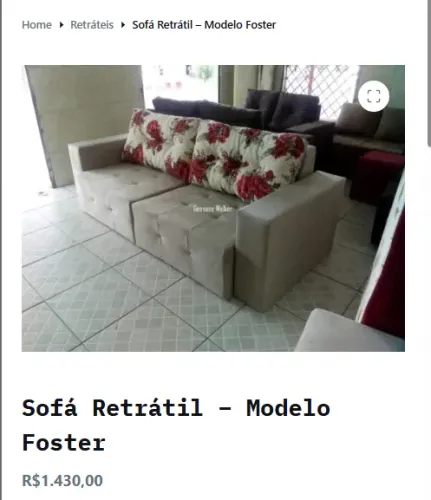 Sofá Retrátil - Modelo Foster