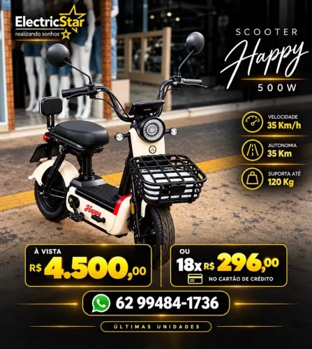 Scooter Elétrica Happy 500W