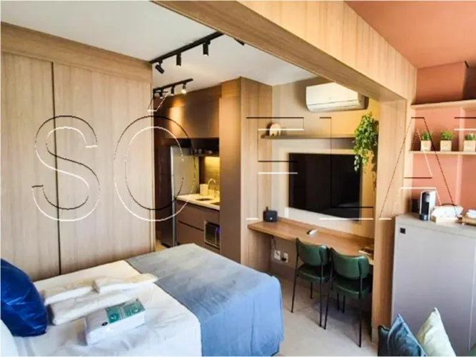 Residencial Grand Vitrali, flat disponível para locação com 25m² e 1 dormitório.