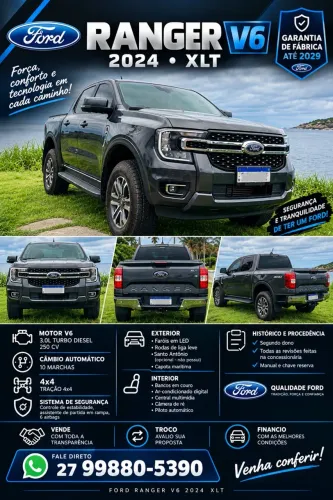 Ford Ranger XLT 3.0 V6 4X4 CD TB Die. Aut. 2024