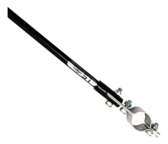 Antena Corta Pipa Linha Moto Aço Inox Guidão Retrátil na cor Preta