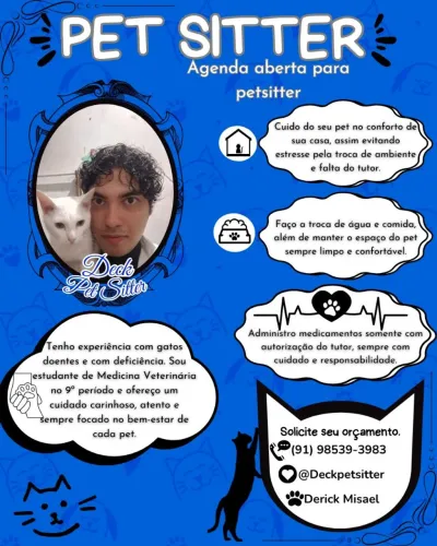 Serviço de pet sitter(cuidador de pet).