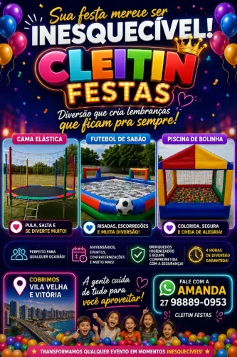 Cleitin festas trazendo alegria pra sua festa
