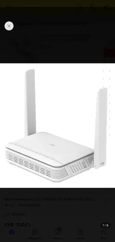 Modem Roteador ZTE F6201B GPON WiFi 6 AX3000