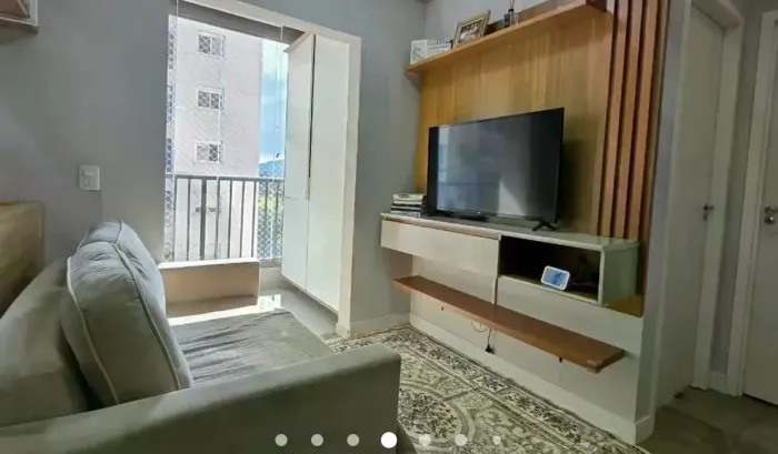 Apartamento mobiliado em Alphaville Barueri 52m 2 qtos 1 banho 1 vg 7 mil pacote