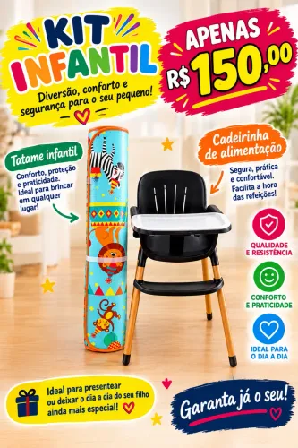 Tatame e cadeirinha infantis