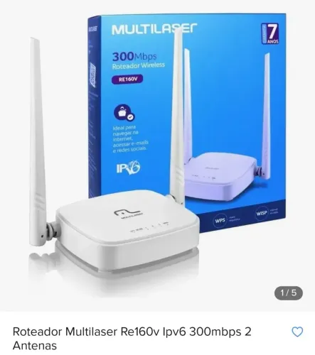 Roteador Multilaser  300Mbps - 2 Antenas 4 Portas