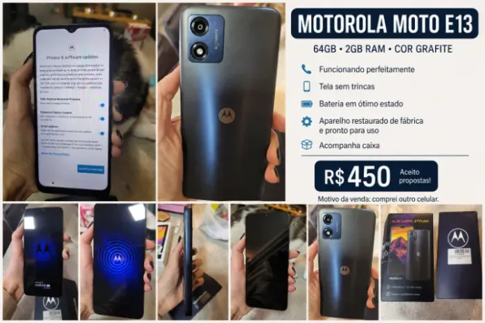 Motorola Moto E13 64GB - Excelente estado