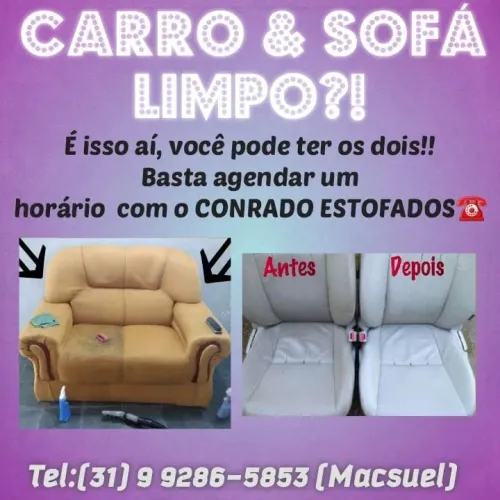 Limpeza higienização de estofados carpetes 